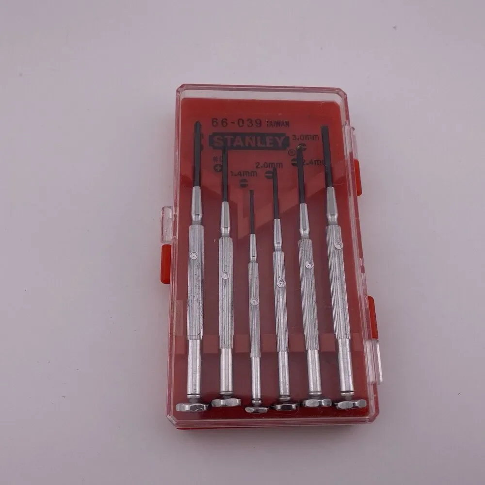Stanley 6-Piece Jewelers Precision Screwdriver Set, model 66-039.